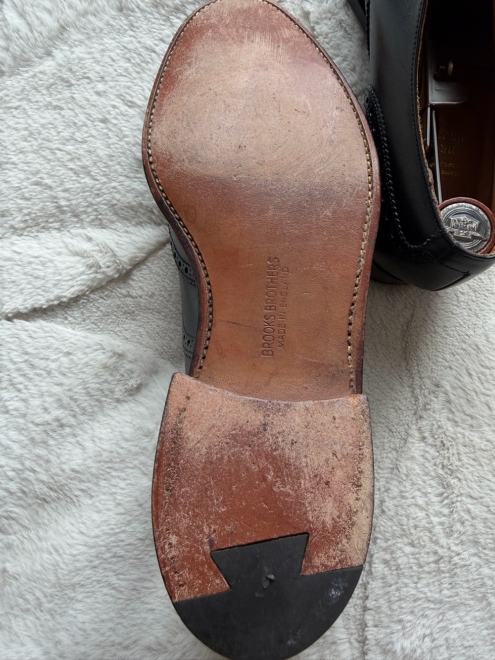 Like NEW! $940 Crockett Jones for Brooks Brothers Wingtip Oxford Brogues 9.5 - Picture 9 of 15
